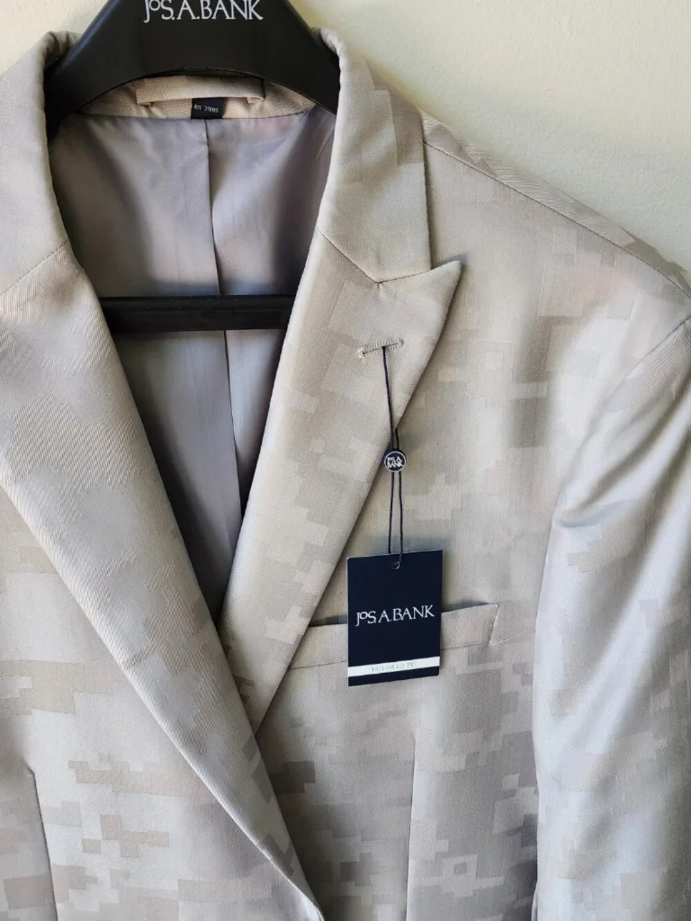Jos. A. Bank Light Tan Digital Camo Sport Coat Blazer